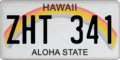 HI license plate ZHT341
