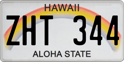 HI license plate ZHT344