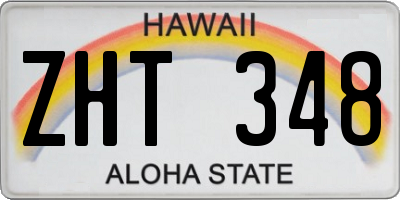 HI license plate ZHT348