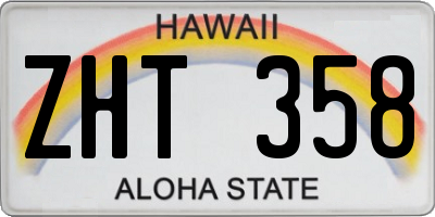 HI license plate ZHT358
