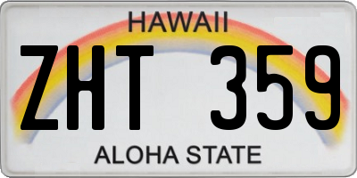 HI license plate ZHT359