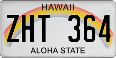 HI license plate ZHT364