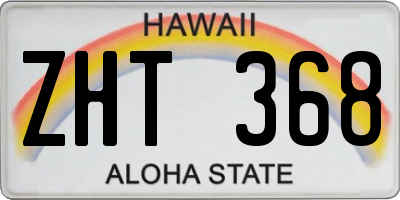 HI license plate ZHT368