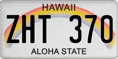 HI license plate ZHT370