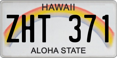 HI license plate ZHT371