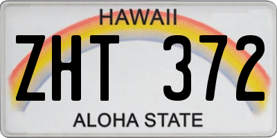 HI license plate ZHT372