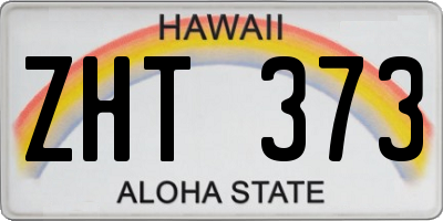 HI license plate ZHT373