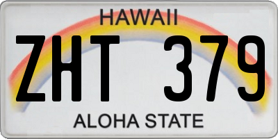 HI license plate ZHT379