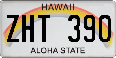 HI license plate ZHT390