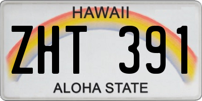 HI license plate ZHT391