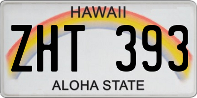 HI license plate ZHT393
