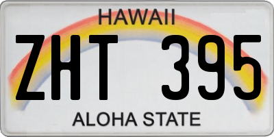 HI license plate ZHT395