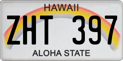 HI license plate ZHT397