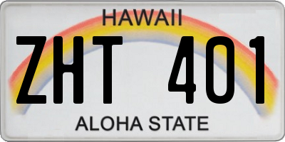 HI license plate ZHT401