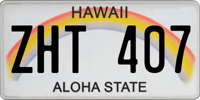 HI license plate ZHT407