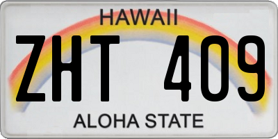 HI license plate ZHT409