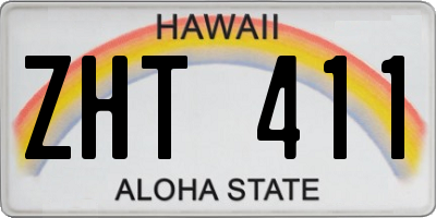 HI license plate ZHT411
