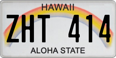 HI license plate ZHT414