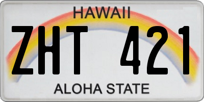 HI license plate ZHT421