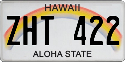 HI license plate ZHT422