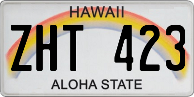 HI license plate ZHT423