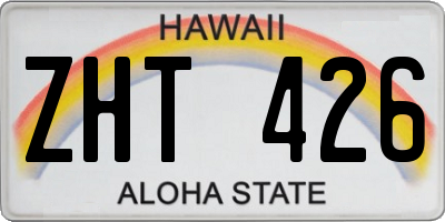 HI license plate ZHT426