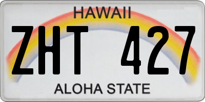 HI license plate ZHT427