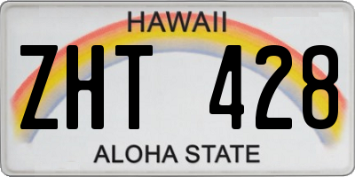 HI license plate ZHT428