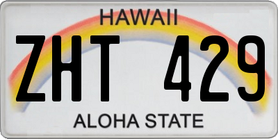 HI license plate ZHT429