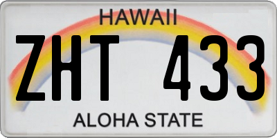 HI license plate ZHT433