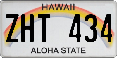 HI license plate ZHT434