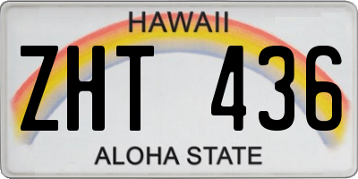 HI license plate ZHT436