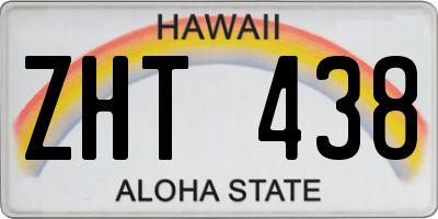 HI license plate ZHT438