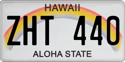 HI license plate ZHT440