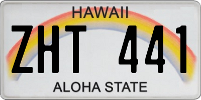 HI license plate ZHT441