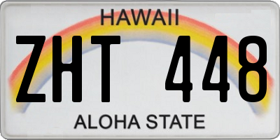 HI license plate ZHT448