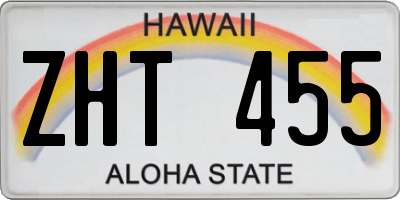 HI license plate ZHT455