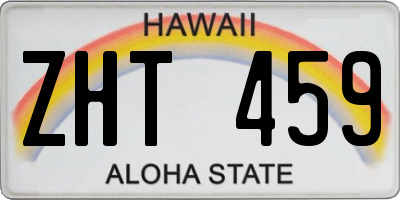 HI license plate ZHT459