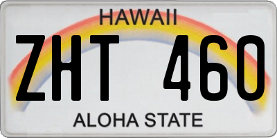 HI license plate ZHT460