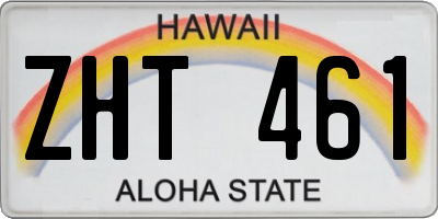 HI license plate ZHT461