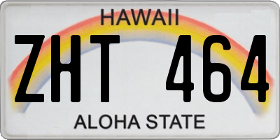 HI license plate ZHT464