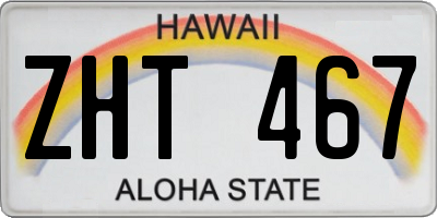 HI license plate ZHT467