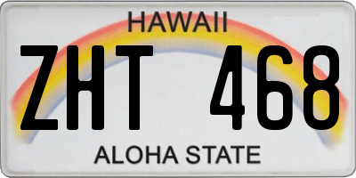 HI license plate ZHT468