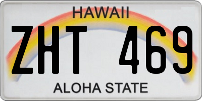 HI license plate ZHT469