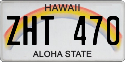 HI license plate ZHT470