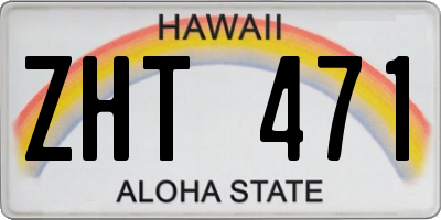 HI license plate ZHT471