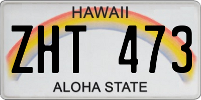 HI license plate ZHT473