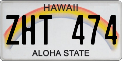HI license plate ZHT474