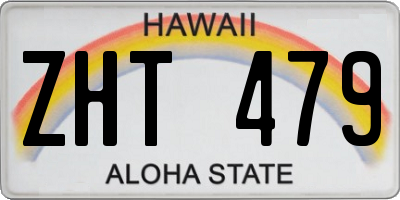 HI license plate ZHT479