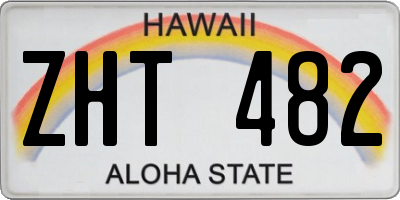 HI license plate ZHT482